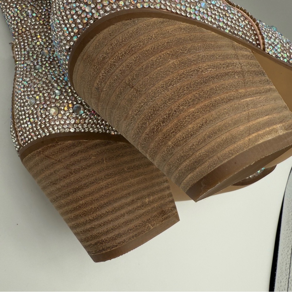 Matisse Harlow Sparkly Rhinestone Western Ankle Crystal Cowgirl Booties Size 7.5 - Picture 8 of 16